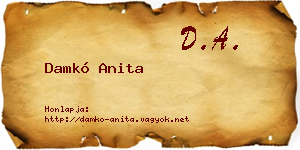 Damkó Anita névjegykártya